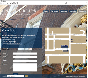 Innholders Hall Contact Page