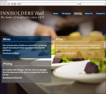 Innholders Hall Catering Page
